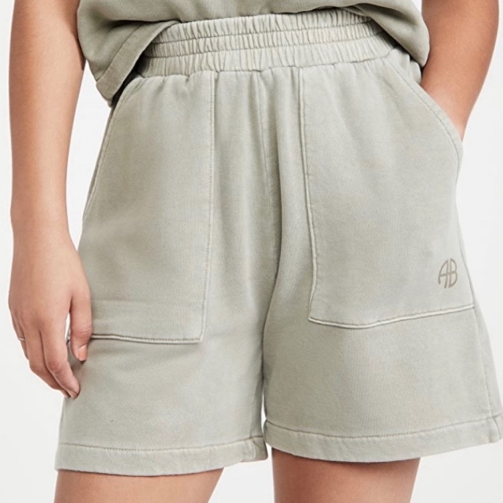 Anine Bing Olive Green Sweat Shorts